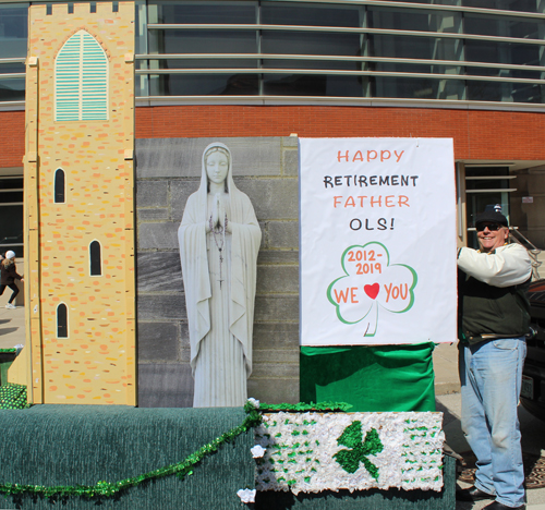 Westpark St. Pat's Float getting prepared